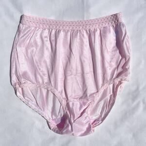 Vtg Maidenform Wise Buys Silky Granny Panties Mushroom Gusset Pink 5 USA 40614